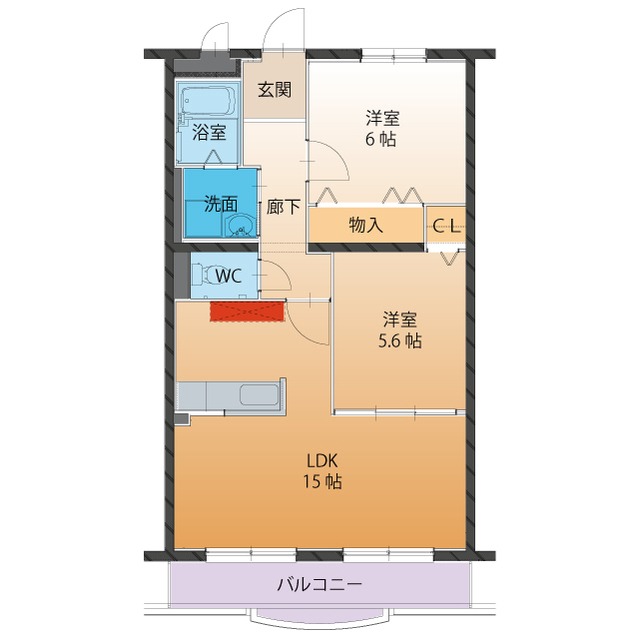 多治見市小泉町のマンションの間取り