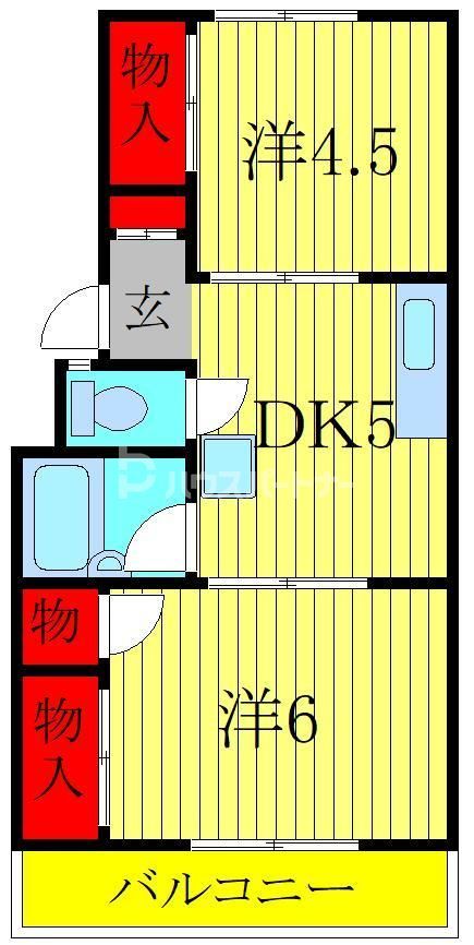 【やまさいコーポ7号棟の間取り】