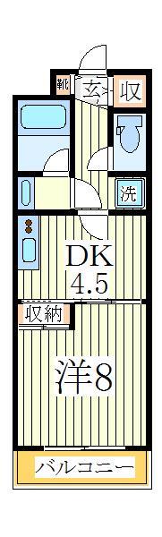 柏市旭町のマンションの間取り