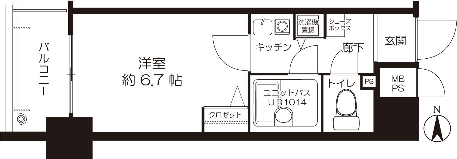 リーガル西天満の間取り