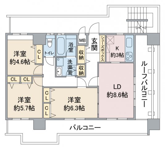 ブルーガーデン紫苑の間取り