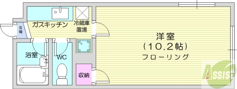 札幌市北区麻生町のマンションの間取り