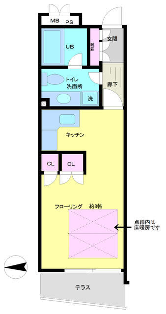 練馬区貫井のマンションの間取り