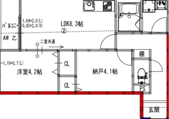 【大阪市東淀川区大桐のアパートの間取り】