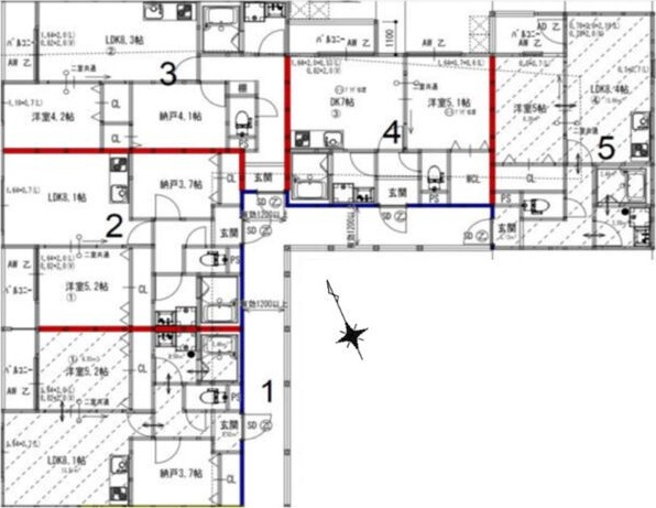 大阪市東淀川区大桐のアパートの間取り