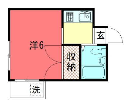 京都市左京区一乗寺東杉ノ宮町のマンションの間取り