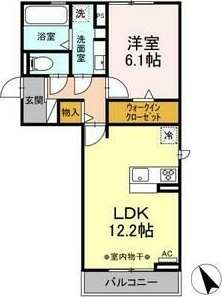 東海市富木島町のアパートの間取り