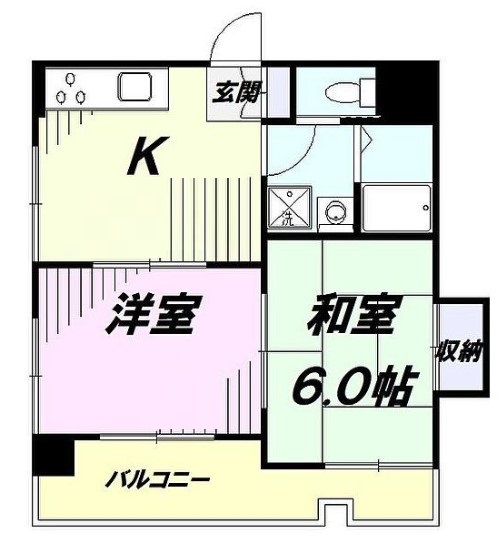 国立市東のマンションの間取り