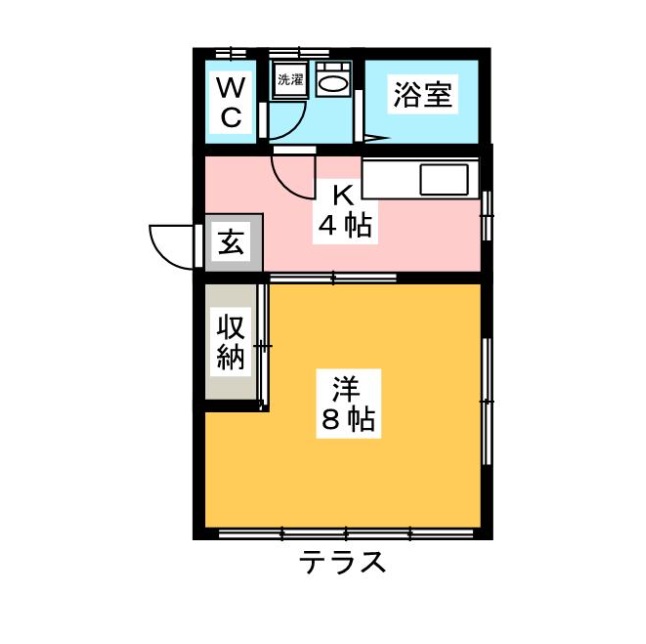 フラワーハイツAの間取り