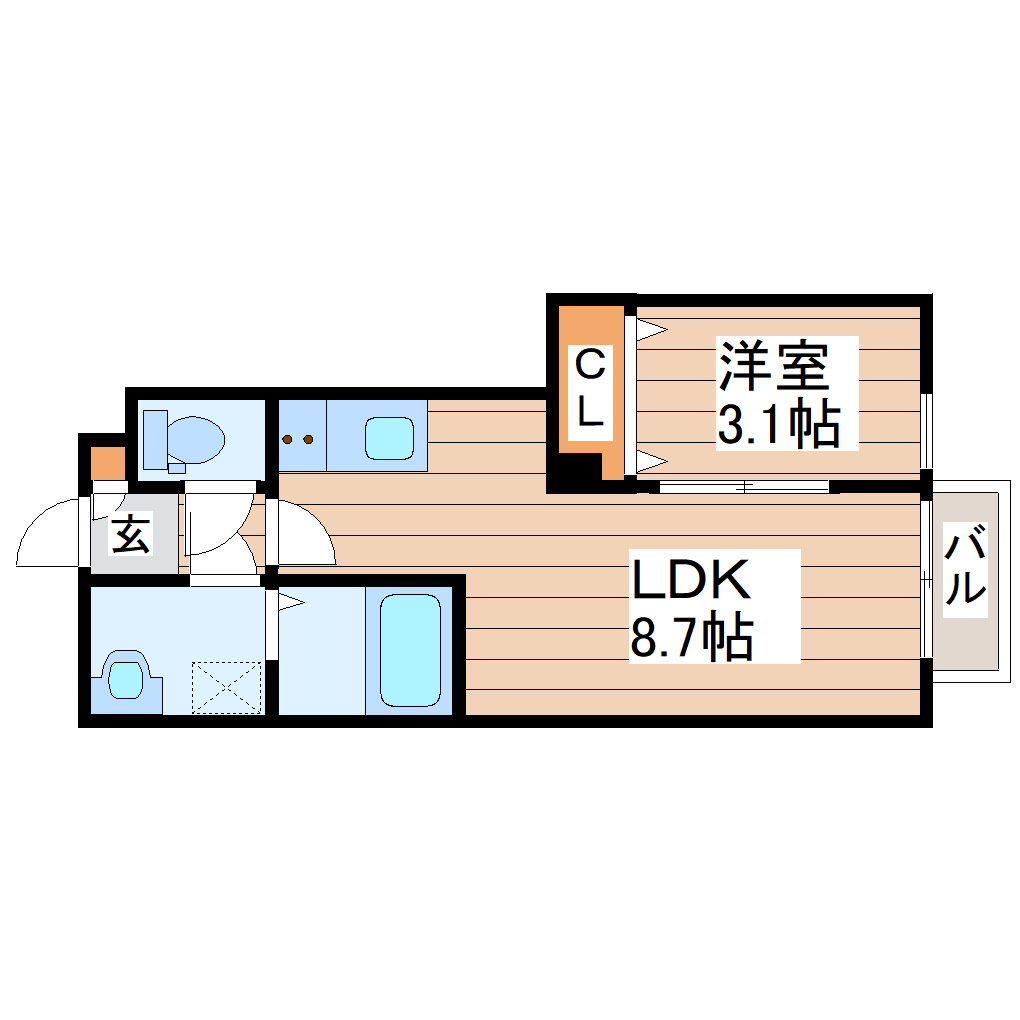 フルールAの間取り