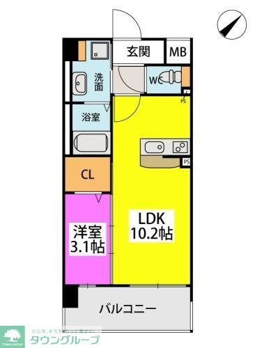 福岡市南区向野のマンションの間取り