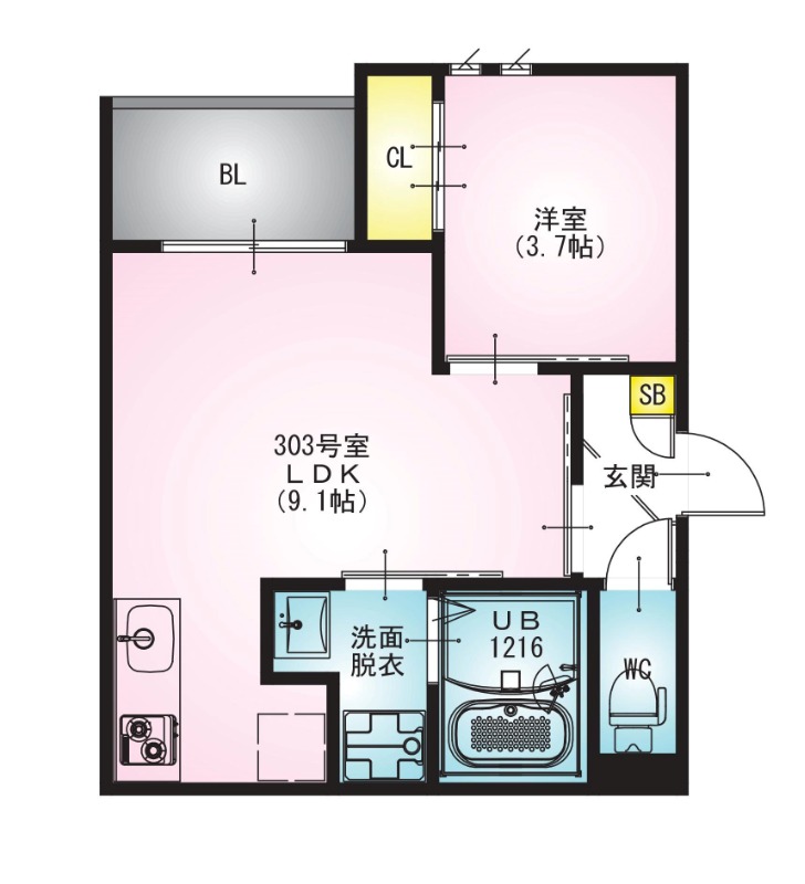 蓮田市東のアパートの間取り