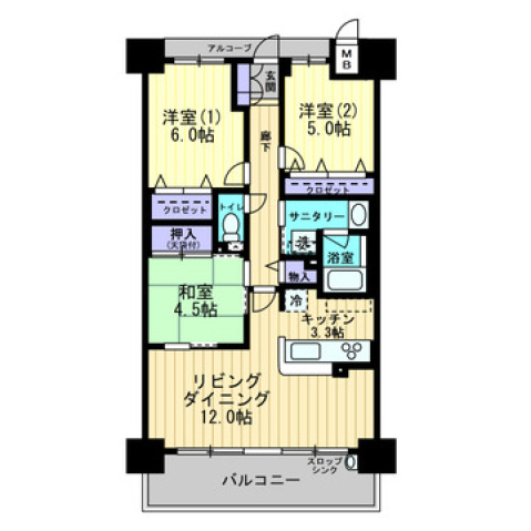 アルファスマート坂出駅北の間取り