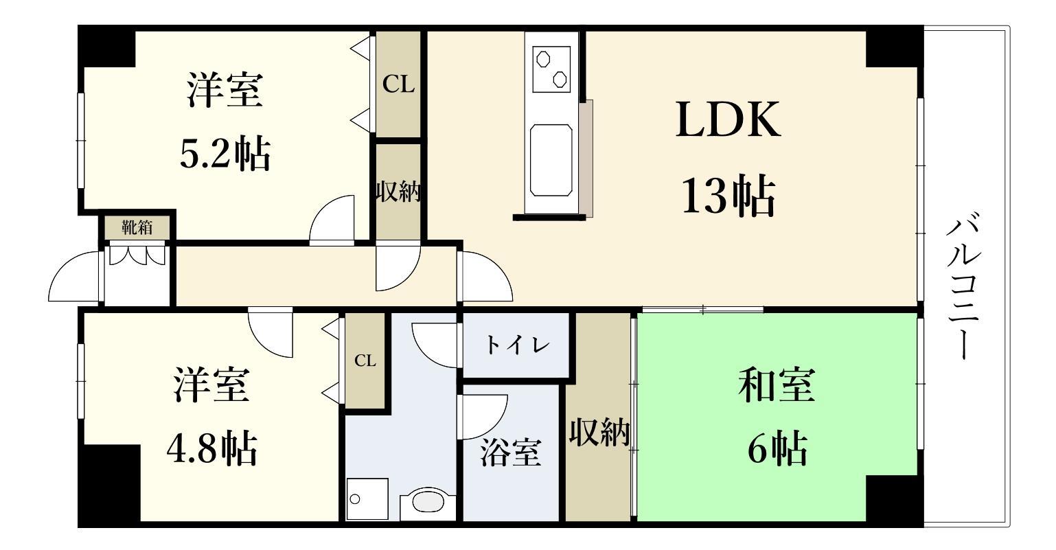 スカイコート上杉の間取り