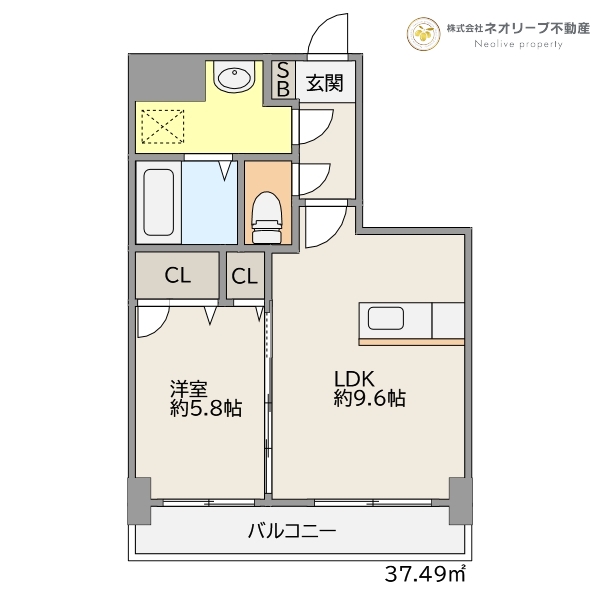 大野城市東大利のマンションの間取り