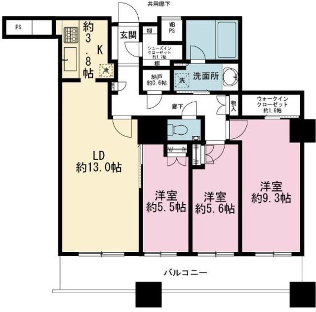 ザ・パークハウス西新宿タワー60の間取り