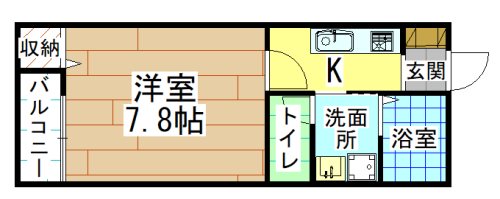 北九州市八幡東区前田のアパートの間取り