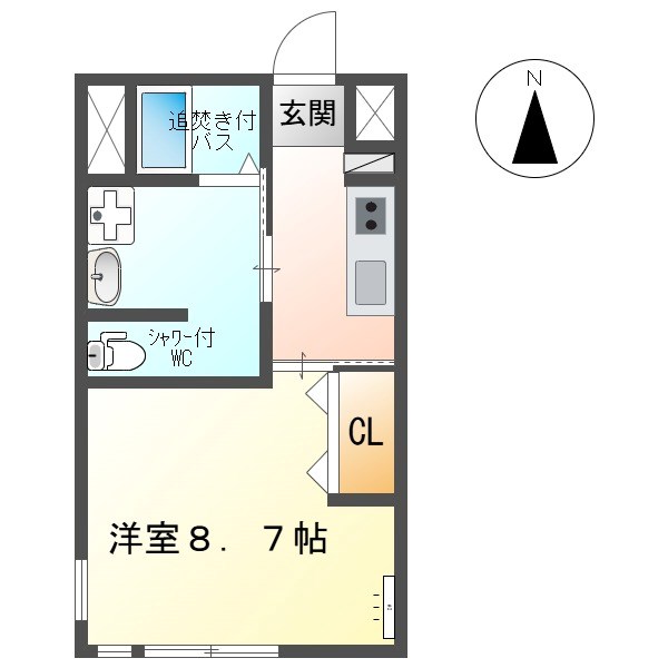 上田市上田原のアパートの間取り