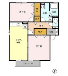 【糟屋郡志免町別府のアパートの間取り】