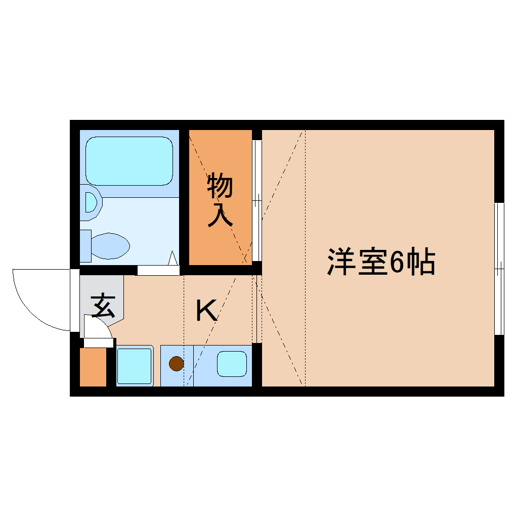 橿原市常盤町のアパートの間取り