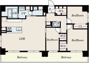 Ｓ－ＲＥＳＩＤＥＮＣＥ円山鳥居前の間取り