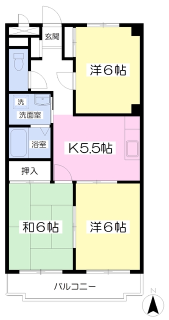 フレアひばりが丘Ｓの間取り