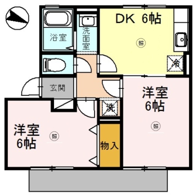 神戸市垂水区下畑町のアパートの間取り