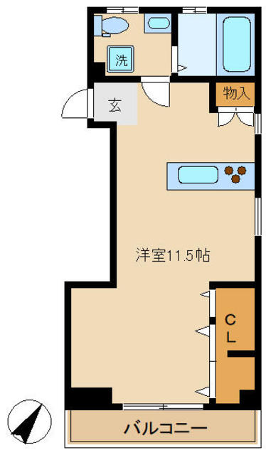 東京都品川区大井４（マンション）の賃貸物件の間取り
