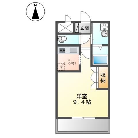 ハスヤマ　Ｂの間取り