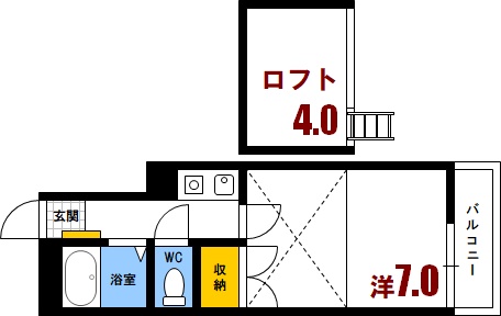 安芸郡府中町石井城のアパートの間取り