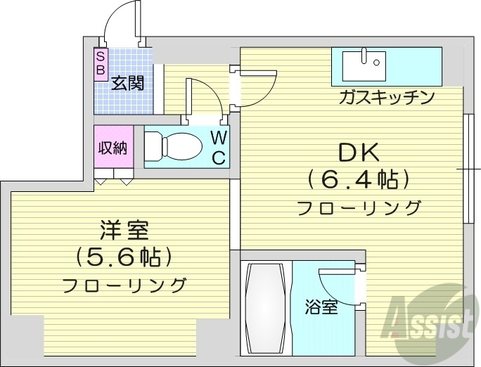 ラパン・アジールA棟の間取り