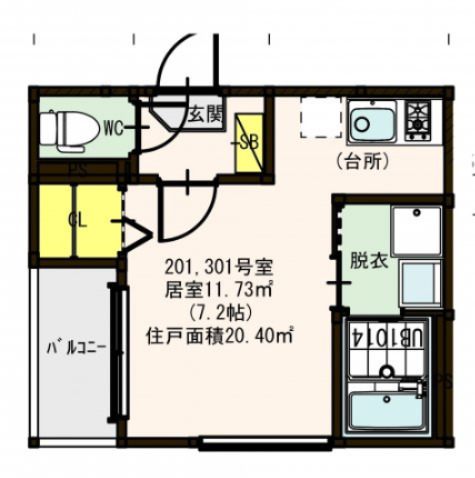 Le・Ciel下新庄の間取り