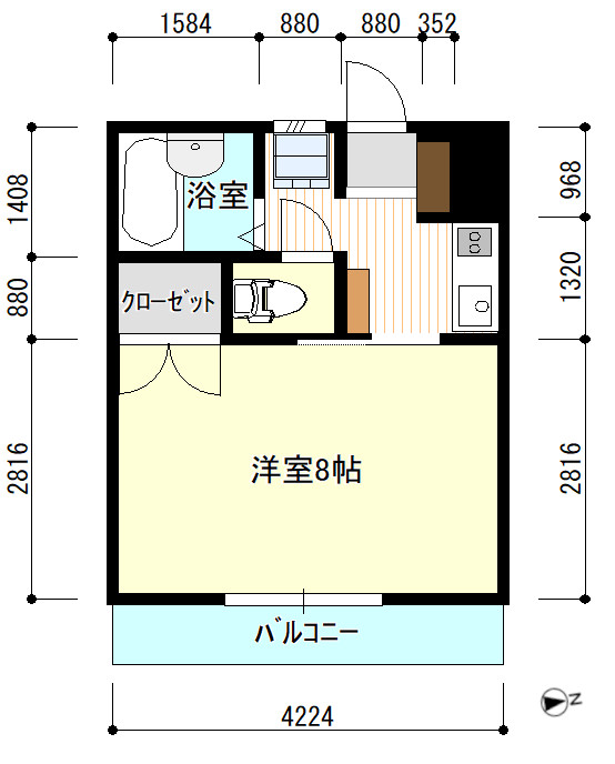 サンライズ下硯川の間取り