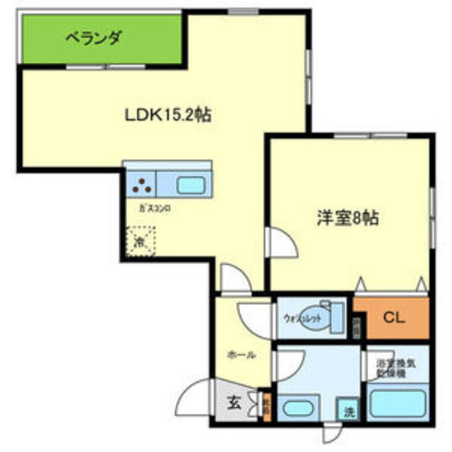 神戸市中央区北野町のマンションの間取り