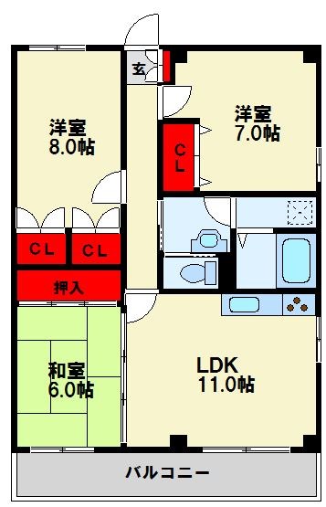 プチメゾン石坪町の間取り