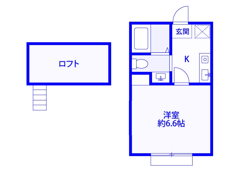 鎌倉市大船のアパートの間取り