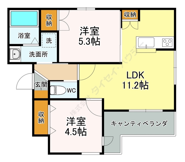 Plumeria　Y・Kの間取り