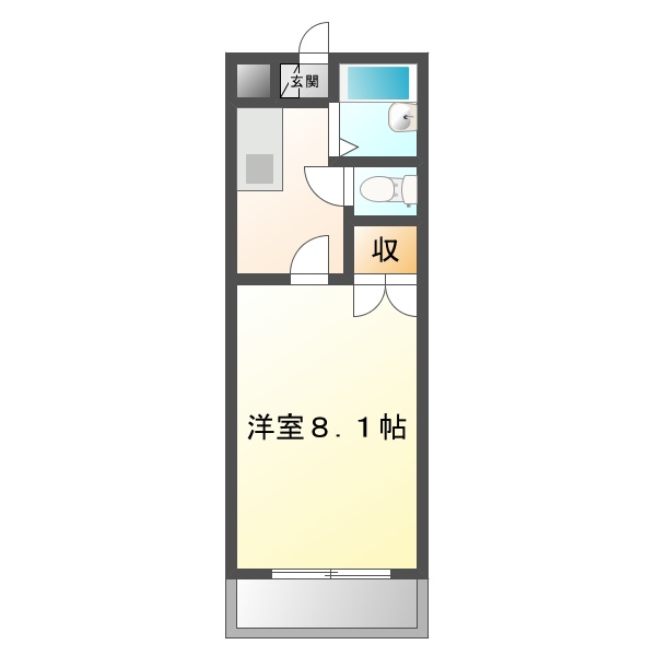 アロフトユーカリ　701～711号室　★★の間取り