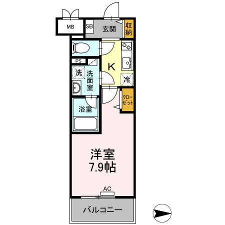 東京都板橋区高島平１（マンション）の賃貸物件の間取り