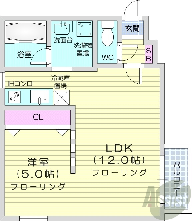 フォンテーヌ麻生の間取り