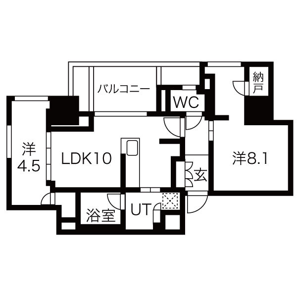 プラウドタワー栄の間取り