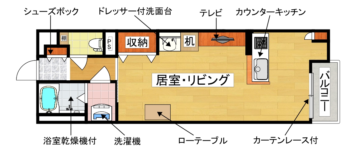 堺市北区金岡町のアパートの間取り