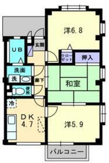 フォブールオオニシの間取り