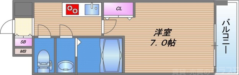 大阪市東成区玉津のマンションの間取り