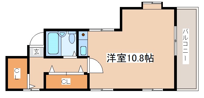 明石市材木町のアパートの間取り