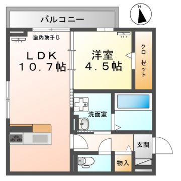 ディアライズ小郡船倉町　Ｃ棟の間取り