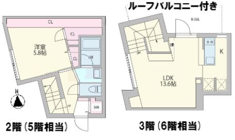 クーカイ・テラス元代々木の間取り