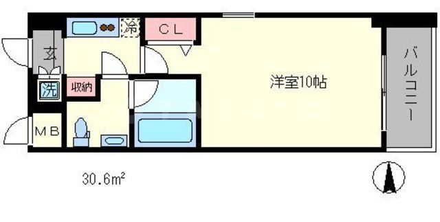 京都市下京区吉文字町のマンションの間取り