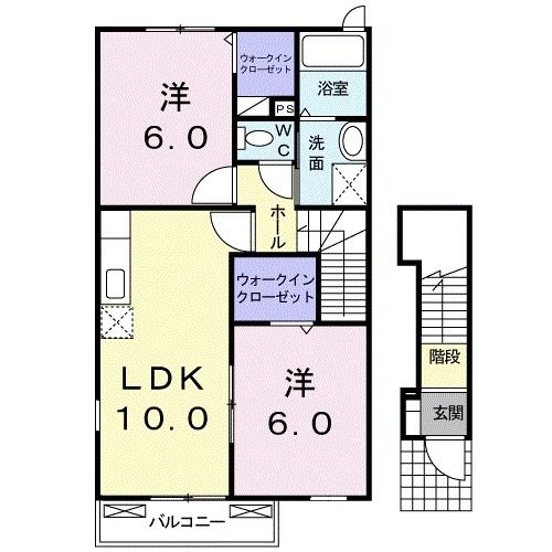 桑名市大字桑部のアパートの間取り