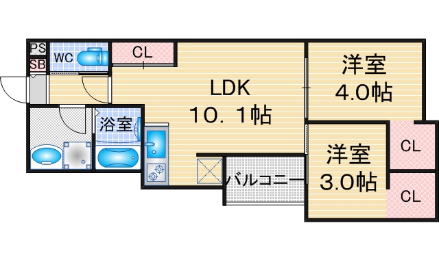 REGALEST 栄生町の間取り